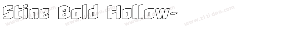 Stine Bold Hollow字体转换